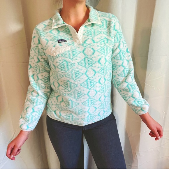 ❌SOLD❌ VTG Patagonia Synchilla Print Sweater Snap T - Picture 3 of 12